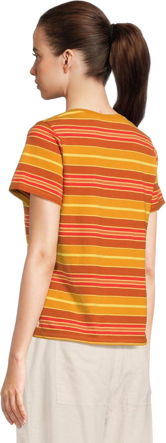 image:imageToadampCo Womens Grom V Neck Short Sleeve ShirtSunset Stripe