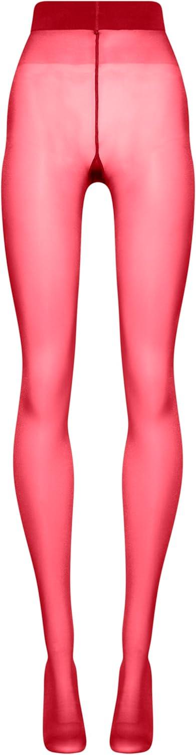 image:imageWolford Satin Touch 20 Denier Tights For Women Soft Satin Feel Sheer Hosiery ExtraWide Waistband Perfect for Any OccasionCranberry