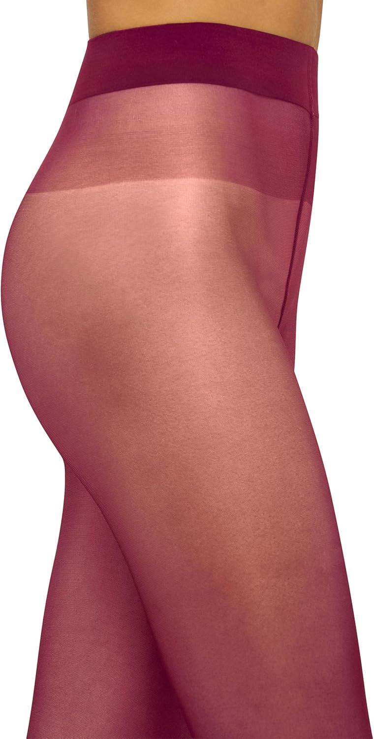 image:imageWolford Satin Touch 20 Denier Tights For Women Soft Satin Feel Sheer Hosiery ExtraWide Waistband Perfect for Any OccasionRuby