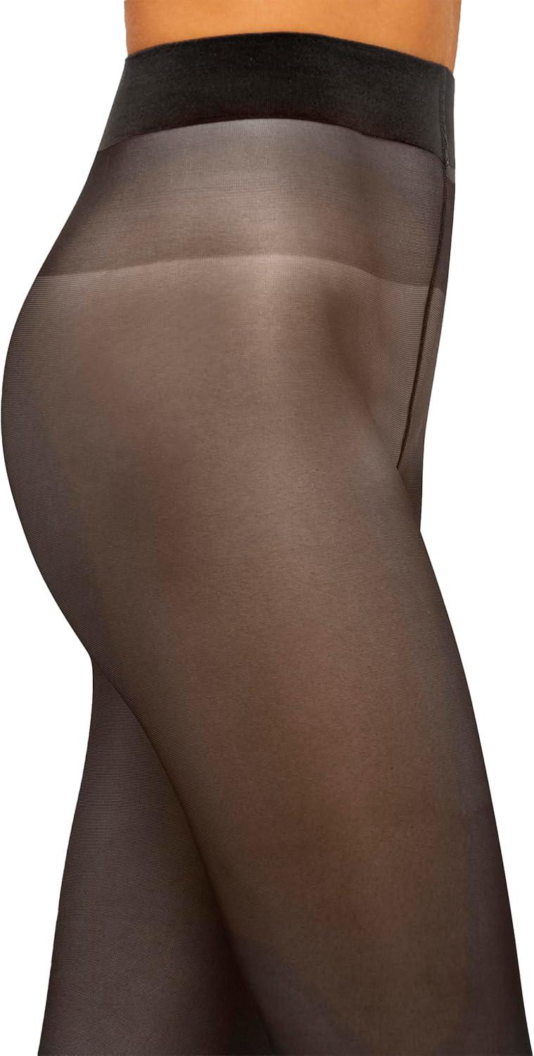 image:imageWolford Satin Touch 20 Denier Tights For Women Soft Satin Feel Sheer Hosiery ExtraWide Waistband Perfect for Any OccasionSteel