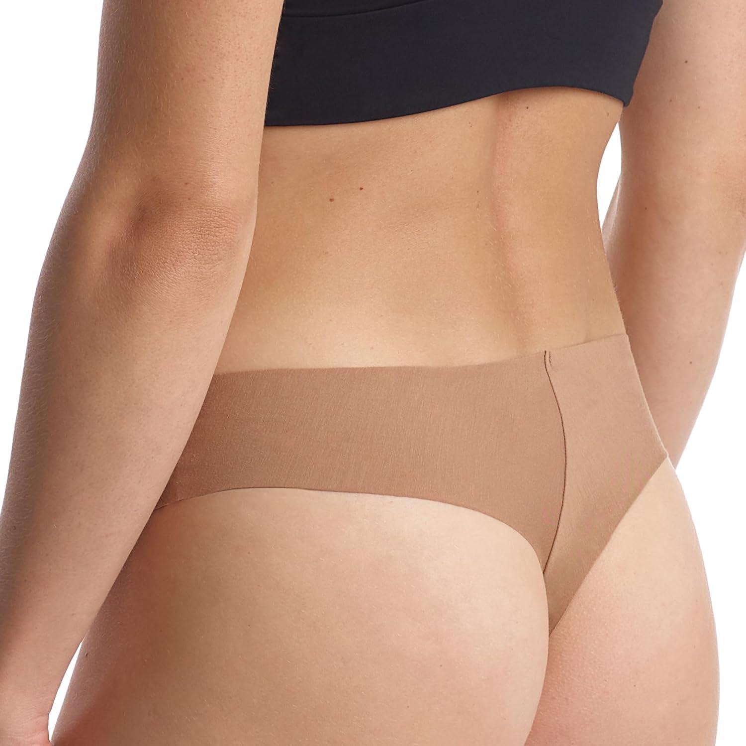 image:imagecommando Butter MidRise Thong Silky Soft No Show Thong Comfortable RawCut Edges Machine WashableToffee