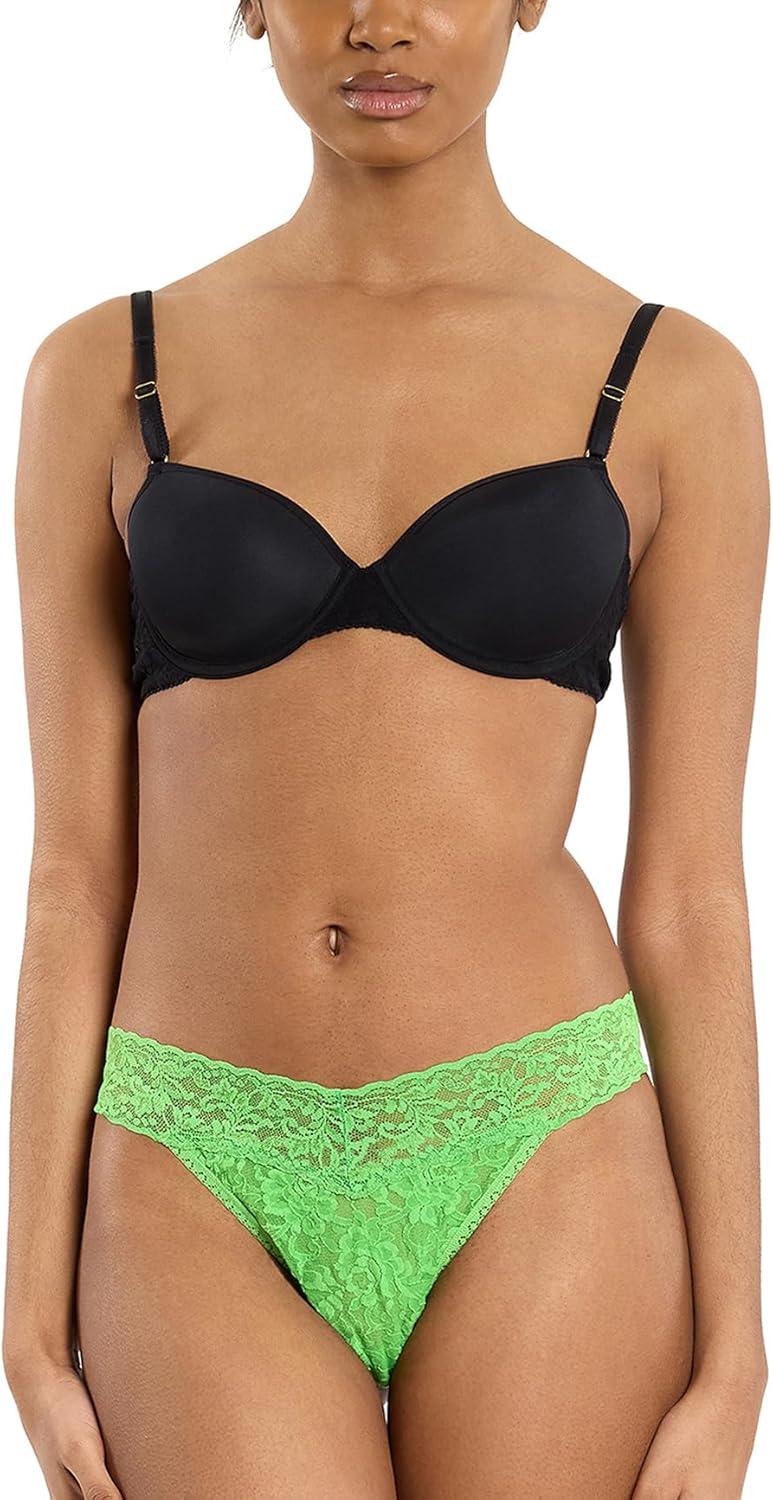 image:imagehanky panky Signature Lace Original Rise Thong One Size 414Lucky Me Green