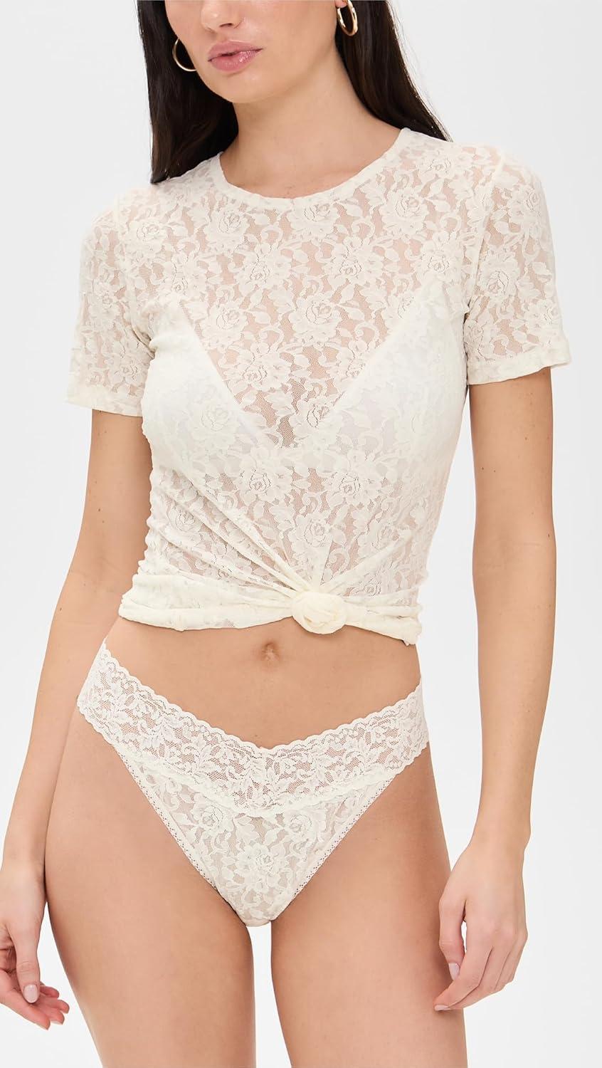 image:imagehanky panky Signature Lace Original Rise Thong One Size 414Marshmallow
