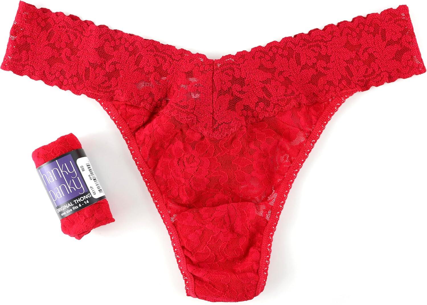 image:imagehanky panky Signature Lace Original Rise Thong One Size 414Red