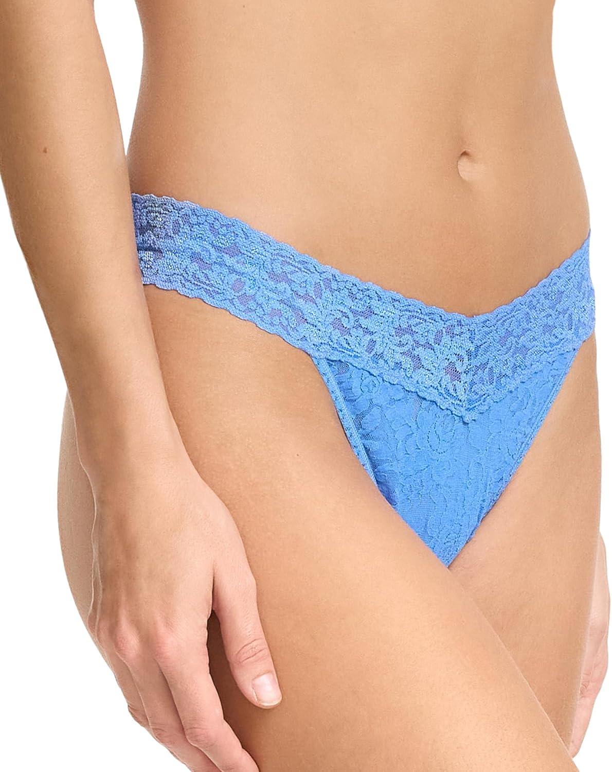 image:imagehanky panky Signature Lace Original Rise Thong One Size 414Take the Plunge Blue