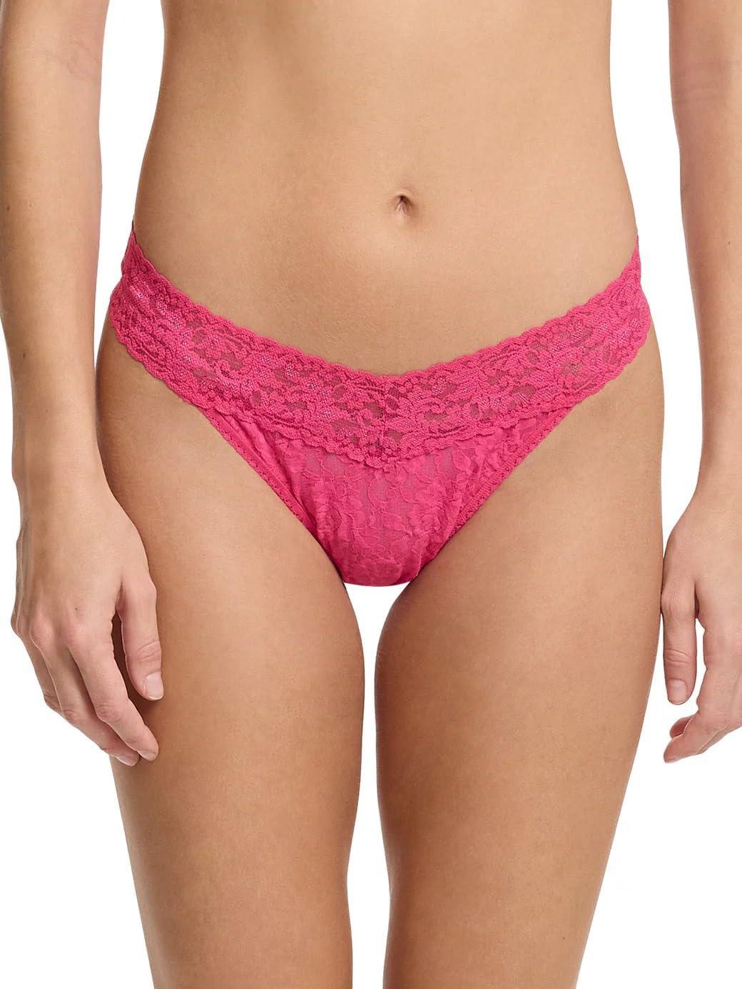 image:imagehanky panky Signature Lace Original Rise Thong One Size 414Un Beet Able Pink