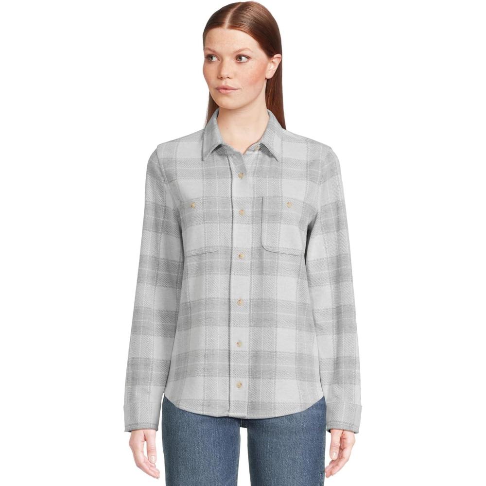 image:imageFaherty Womens Legend Sweater ShirtBlue Ravine Plaid