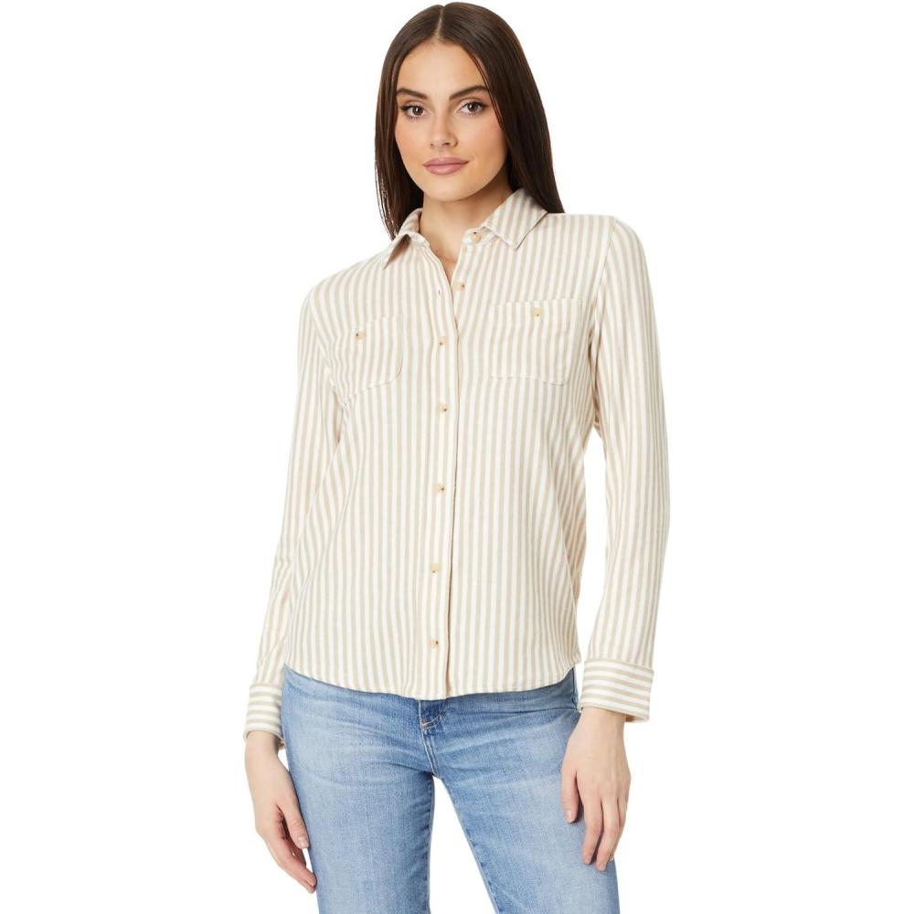 image:imageFaherty Womens Legend Sweater ShirtTannin Stripe