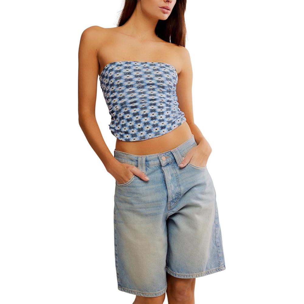 image:imageFree People Womens Boulevard TubePrintedBlue Vista Combo