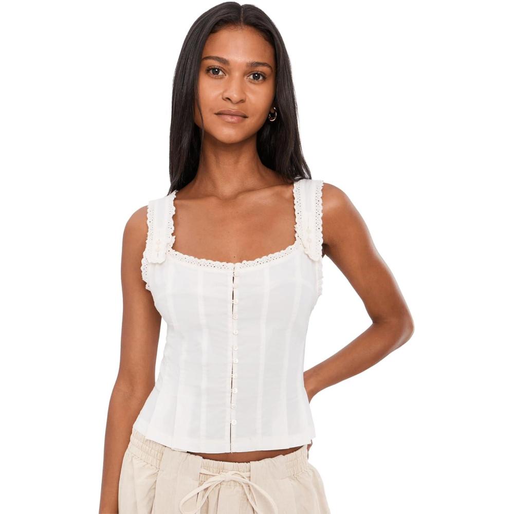 image:imageFree People Womens Bridgette Corset TopClean Ivory