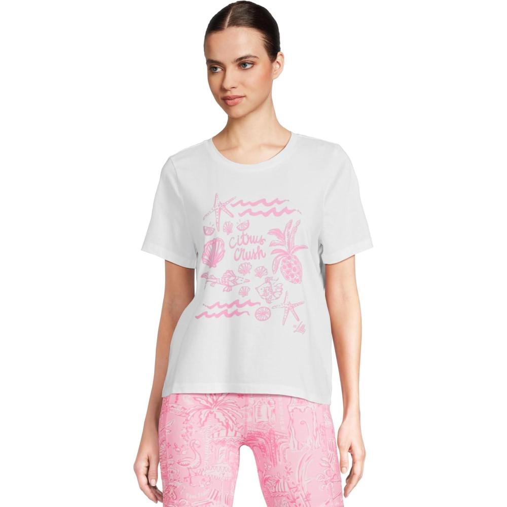 image:imageLilly Pulitzer Womens Barreto Knit TopMulti Pb Ocean Motifs Graphic