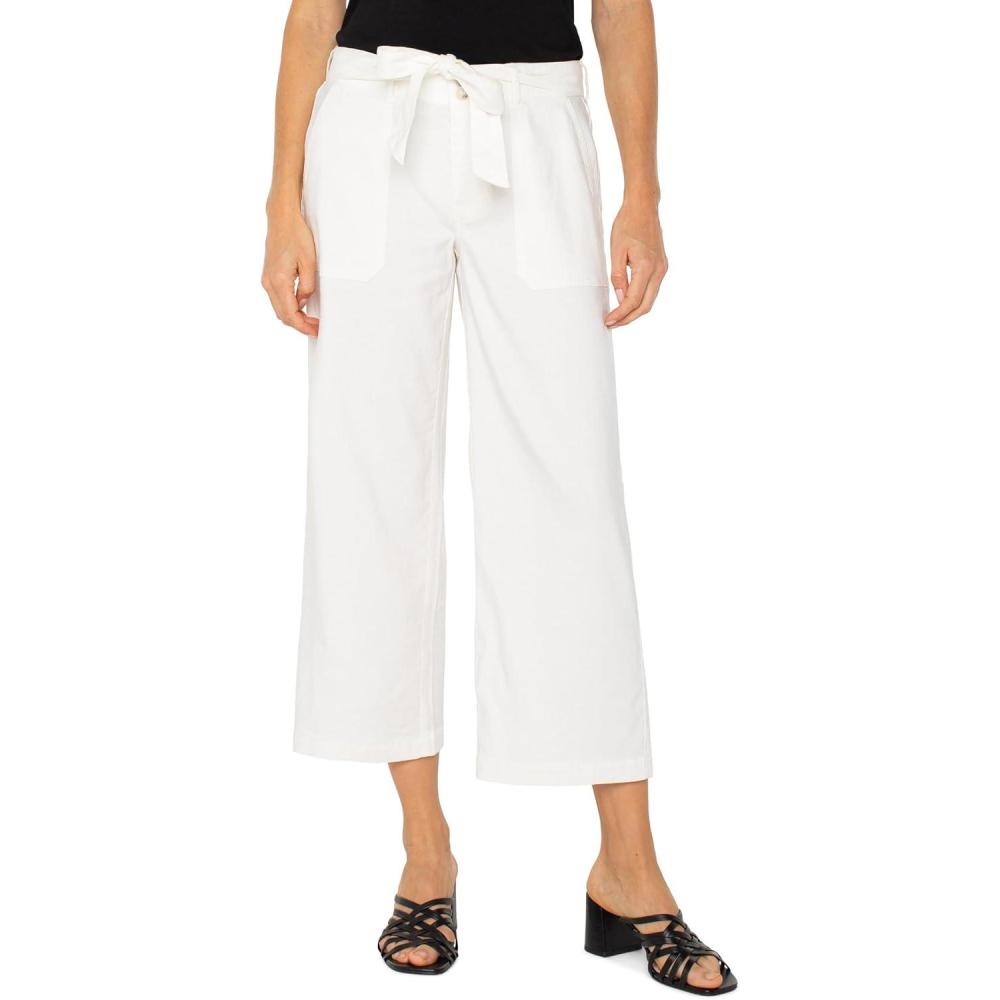 image:imageLiverpool Los Angeles Womens Belted Wide Leg CropWhite