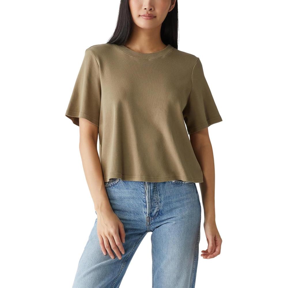 image:imageMichael Stars Womens Kona Generous Crew Neck TeeOlive