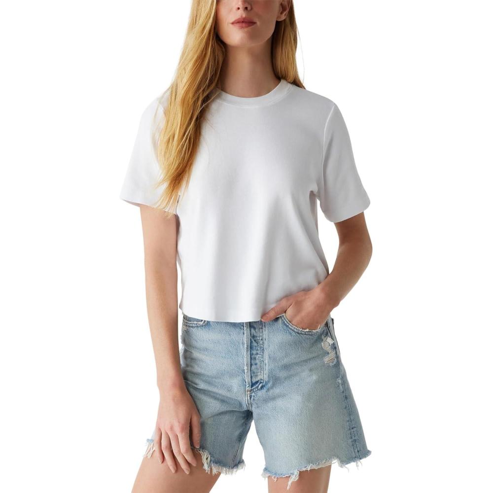 image:imageMichael Stars Womens Kona Generous Crew Neck TeeWhite