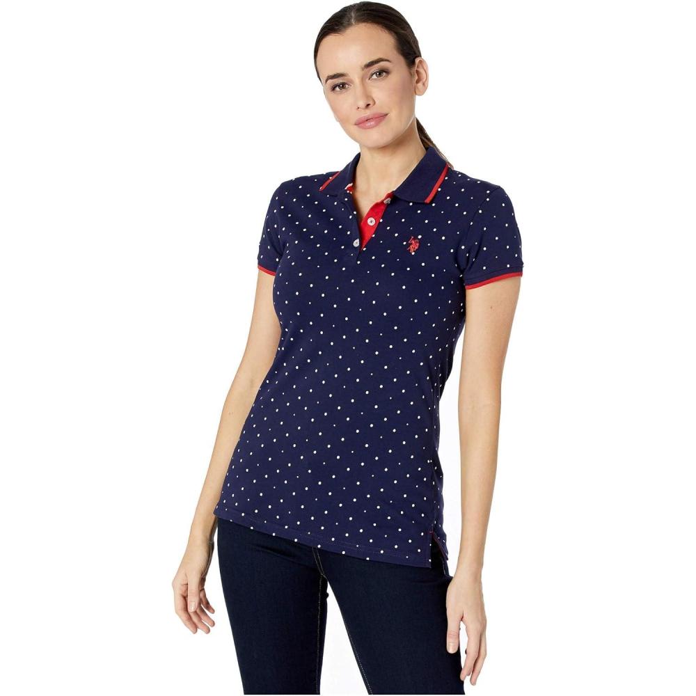 image:imagePolka Dot Polo ShirtEvening Blue 4969