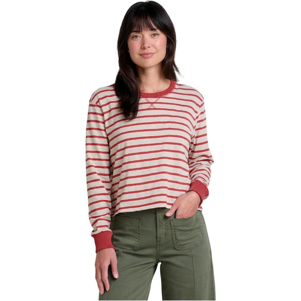 image:imageToadampCo Womens Boundless Jersey Long Sleeve TeeCampfire Stripe