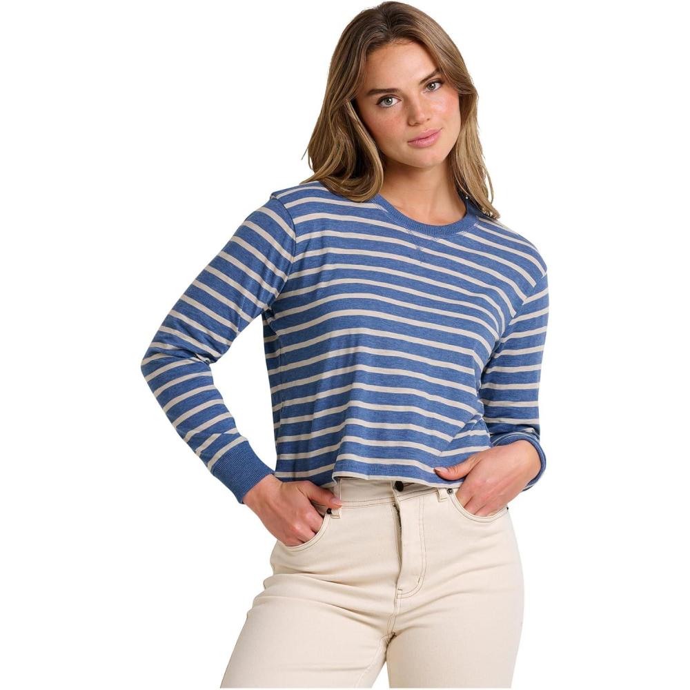 image:imageToadampCo Womens Boundless Jersey Long Sleeve TeeKyanite Stripe