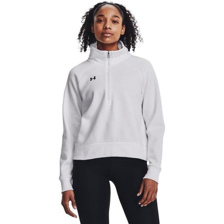 image:imageUnder Armour womens Rival Fleece Half Zip100 White   Black