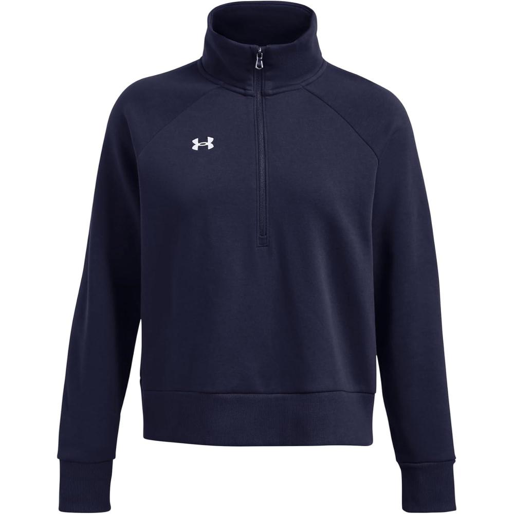 image:imageUnder Armour womens Rival Fleece Half Zip410 Midnight Navy   White