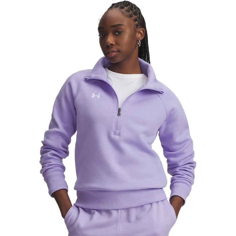 image:imageUnder Armour womens Rival Fleece Half Zip538 Transparent   White