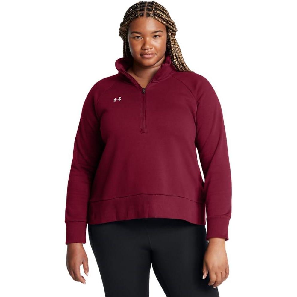 image:imageUnder Armour womens Rival Fleece Half Zip625 Cardinal   White