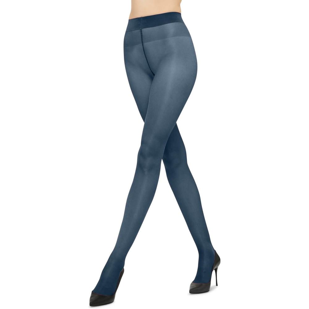 image:imageWolford Satin Touch 20 Denier Tights For Women Soft Satin Feel Sheer Hosiery ExtraWide Waistband Perfect for Any OccasionNavy