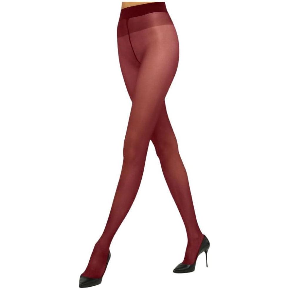 image:imageWolford Satin Touch 20 Denier Tights For Women Soft Satin Feel Sheer Hosiery ExtraWide Waistband Perfect for Any OccasionSoft Cherry