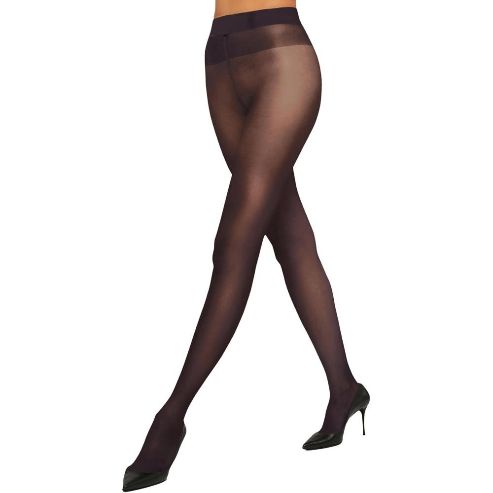 image:imageWolford Satin Touch 20 Denier Tights For Women Soft Satin Feel Sheer Hosiery ExtraWide Waistband Perfect for Any OccasionWild Plum