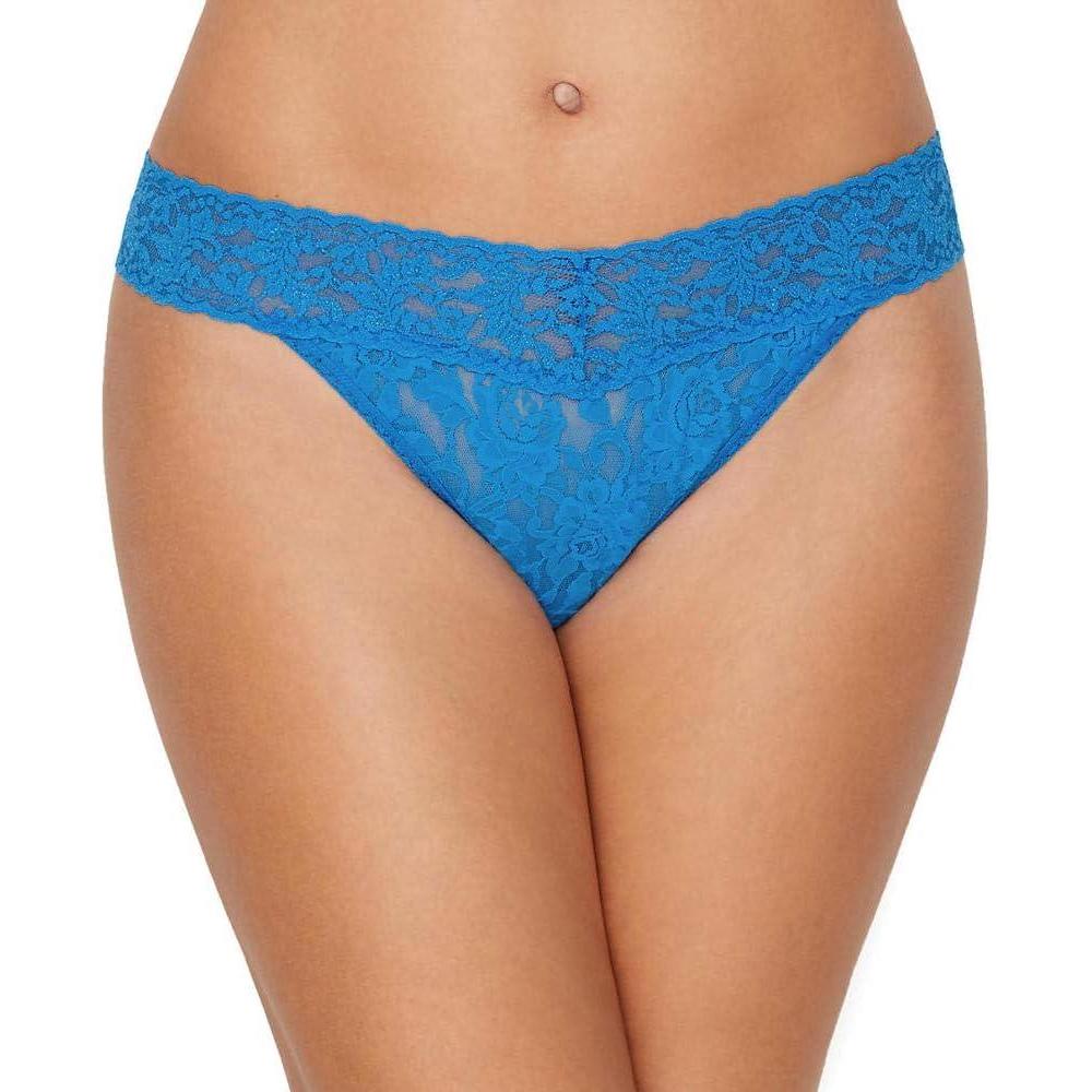 image:imagehanky panky Signature Lace Original Rise Thong One Size 414Laguna Blue