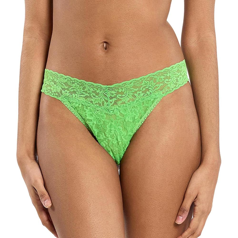 image:imagehanky panky Signature Lace Original Rise Thong One Size 414Lucky Me Green