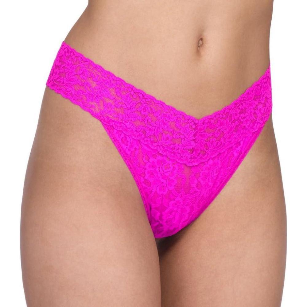 image:imagehanky panky Signature Lace Original Rise Thong One Size 414Sour Cherry Fuchsia