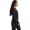 Arc’teryx Rho Crew Neck LS Women’s | Lightweight Microfleece Thermal Base Layer for Women, Moisture Wicking Tops for Hiking(Black)