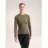 Arc’teryx Rho Crew Neck LS Women’s | Lightweight Microfleece Thermal Base Layer for Women, Moisture Wicking Tops for Hiking(Tatsu)