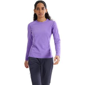 Arc’teryx Rho Crew Neck LS Women’s | Lightweight Microfleece Thermal Base Layer for Women, Moisture Wicking Tops for Hiking(Aster)