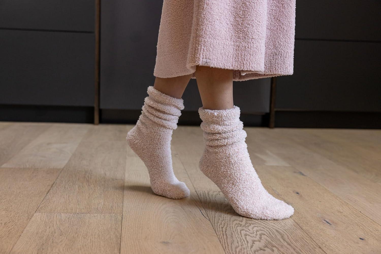 image:imageBarefoot Dreams Womens Cozychic Heathered SocksHeathered Dusty Rosewhite