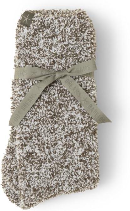 image:imageBarefoot Dreams Womens Cozychic Heathered SocksOlive Branchwhite