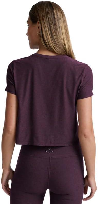 image:imageBeyond Yoga Womens Featherweight Supreme Cropped TeeEggplant Purple Heather