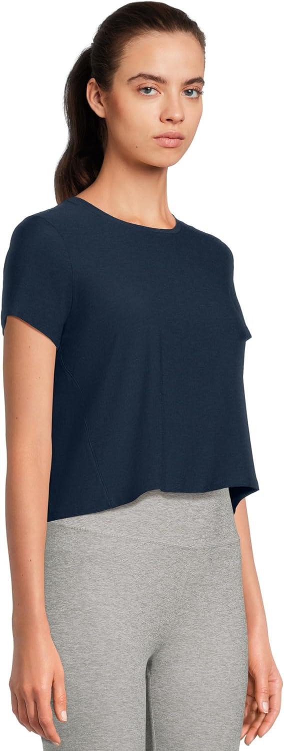 image:imageBeyond Yoga Womens Featherweight Supreme Cropped TeeNocturnal Navy