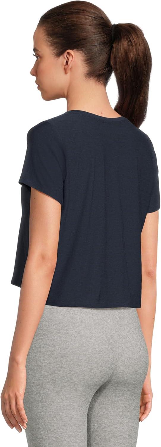 image:imageBeyond Yoga Womens Featherweight Supreme Cropped TeeNocturnal Navy