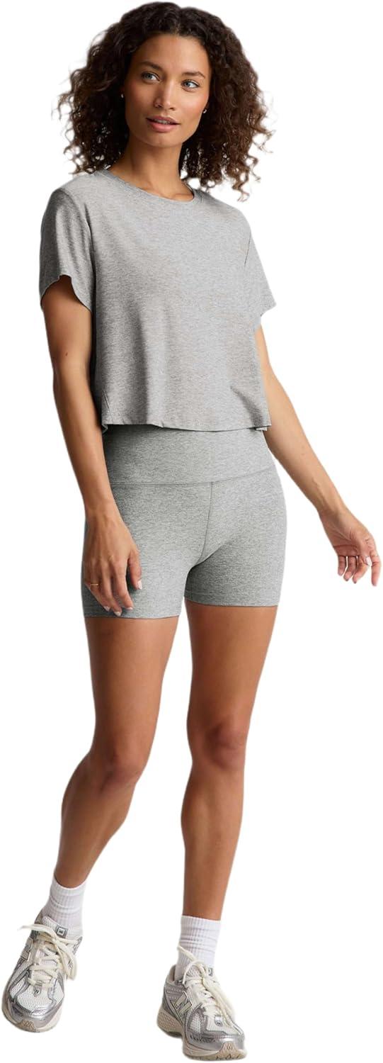 image:imageBeyond Yoga Womens Featherweight Supreme Cropped TeeSilver Mist