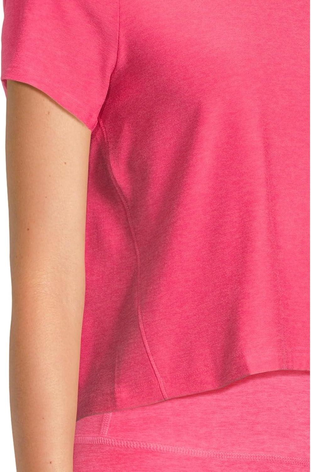 image:imageBeyond Yoga Womens Featherweight Supreme Cropped TeeVivid Pink Heather