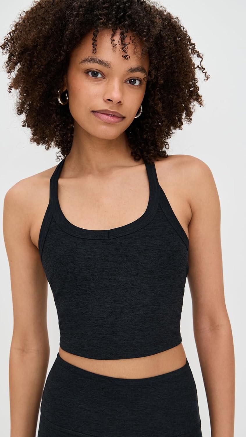 image:imageBeyond Yoga Womens Spacedye on The Up Cropped TankDarkest Night