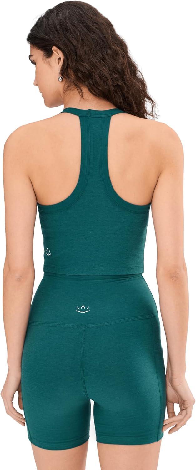 image:imageBeyond Yoga Womens Spacedye on The Up Cropped TankTeal Sea Heather