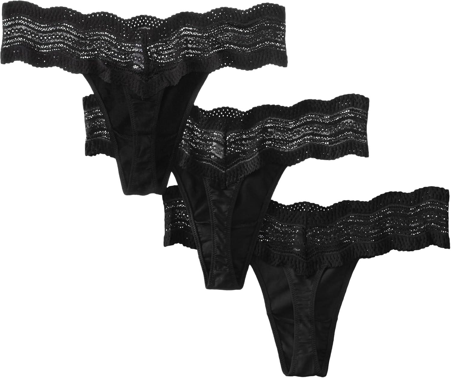image:imageCosabella Womens Dolce Thong3 Pack Set Black Blush Tourm One Size Fits AllBlackBlackBlack