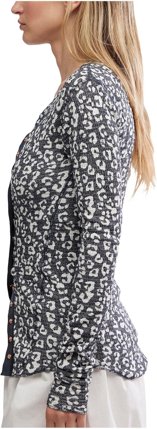 image:imageFree People Womens Going Places Printed CardiganCharcoal Combo
