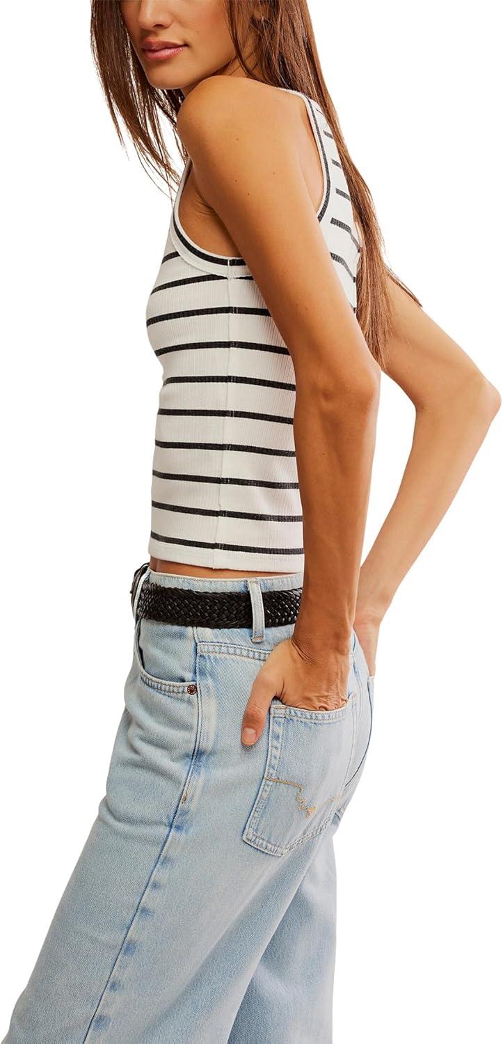 image:imageFree People Womens Mia Tankyd StripeBlackWhite Combo