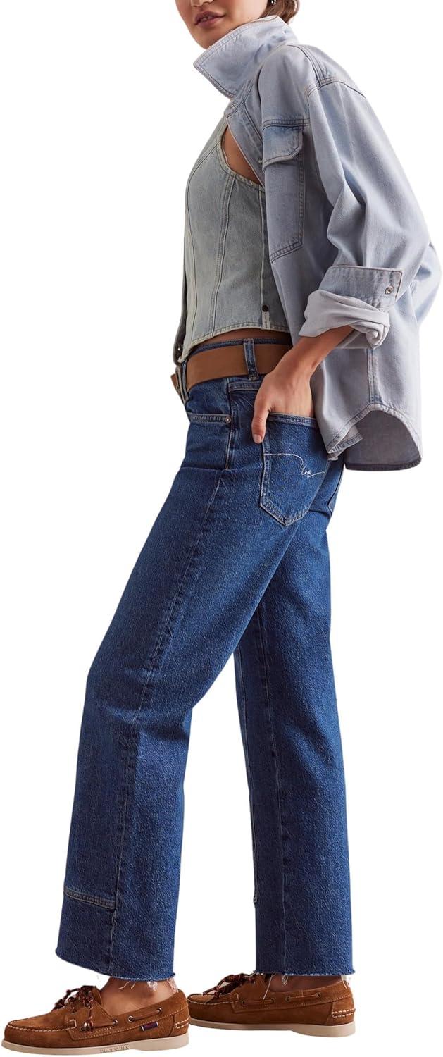 image:imageFree People Womens Risk Taker MidRise StraightBe Bold