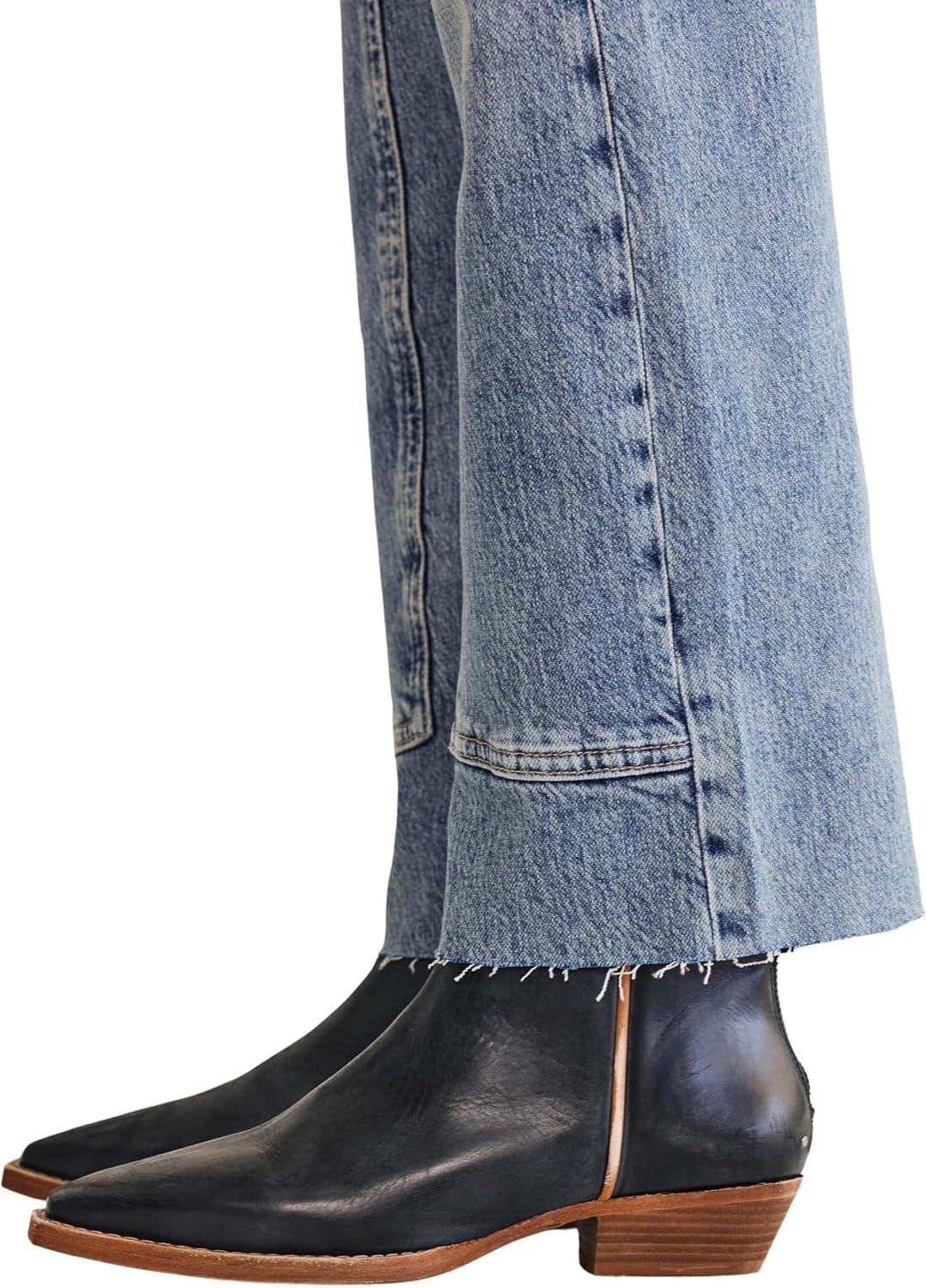 image:imageFree People Womens Risk Taker MidRise StraightDay Dream Blue