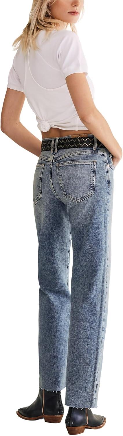 image:imageFree People Womens Risk Taker MidRise StraightDay Dream Blue