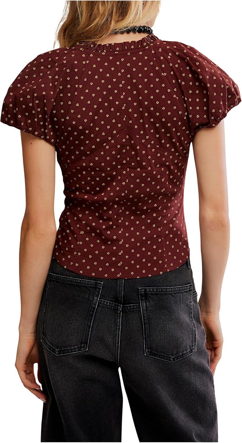 image:imageFree People Womens Summer Printed BlouseChocolate Combo